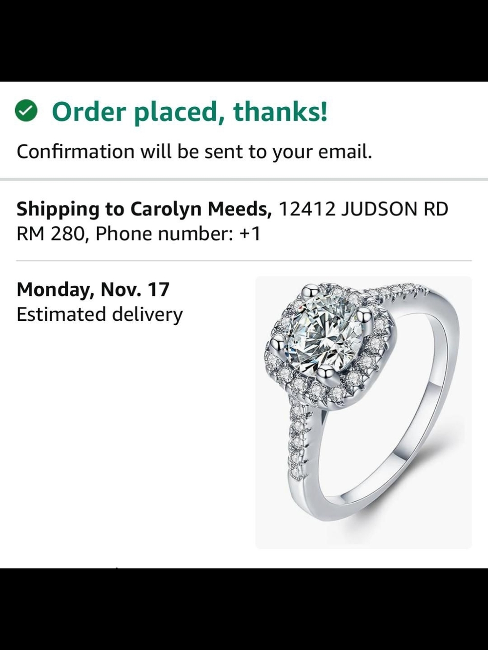 Classic Silver Halo Engagement Ring with Round Center Stone